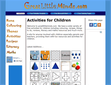 Tablet Screenshot of greatlittleminds.com